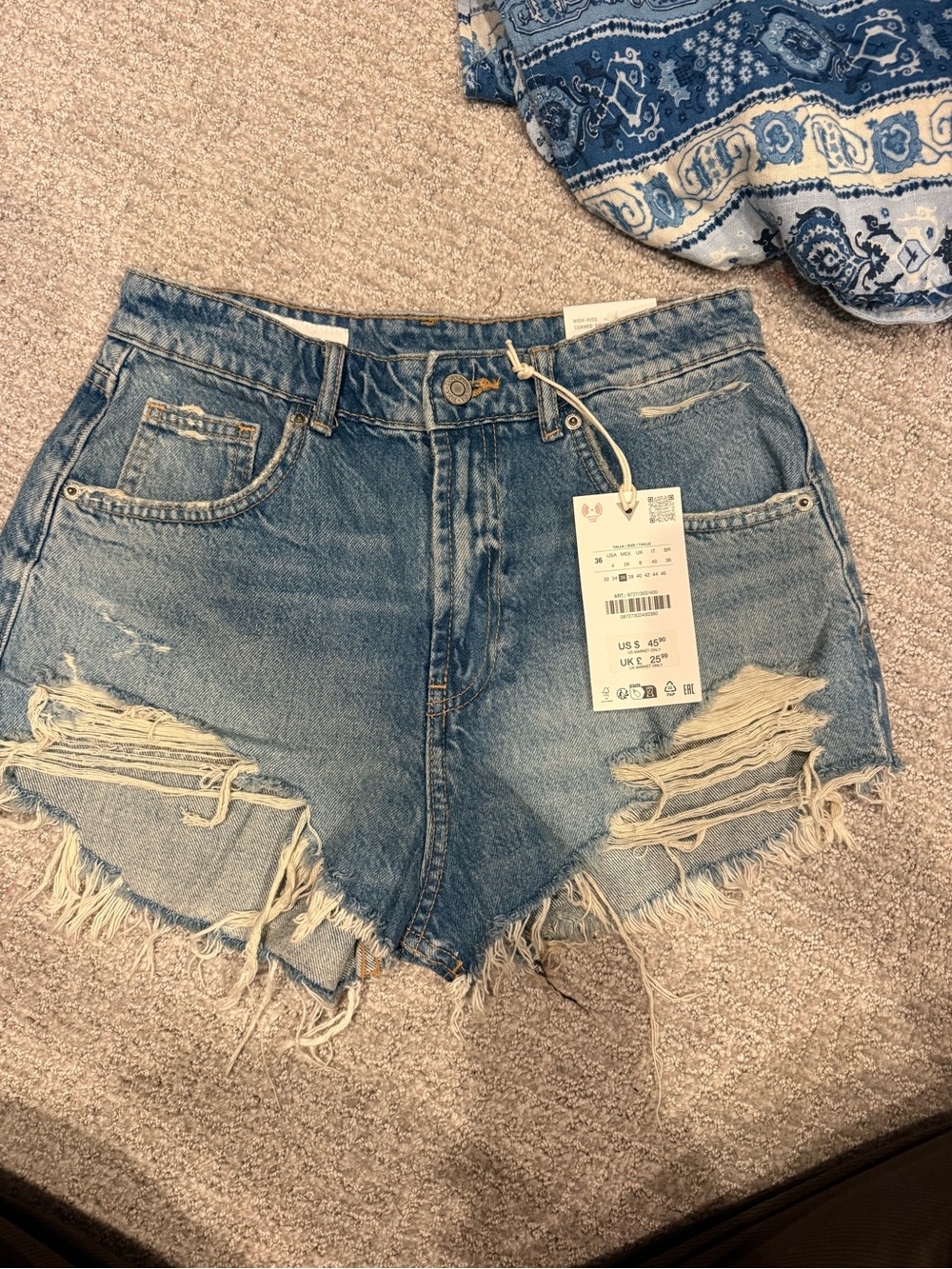 Zara denim shorts